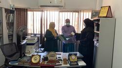 الأورمان تسلم شيكات مالية لـ 5 عرائس يتيمات بالدقهلية