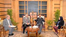 رئيس جامعة المنصورة يستقبل مساعد المستشار الثقافي الليبي