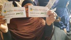 مسيرات شبابية وطوابير.. أهالي أطفيح والصف يصوتون في الاستفتاء