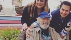 أحدث صورة للفنان محمود ياسين مع ابنته وزوجها