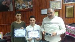 تكريم طالبين بالمدرسة النووية الثانوية بالضبعة لاختراعهما جهاز استشعار