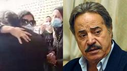 انهيار ابنة وزوجة الفنان يوسف شعبان أثناء دفنه بمقابر الأسرة