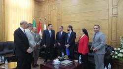 رئيس جامعة بنها يستقبل أعضاء وفد التحالف المصري الأمريكي