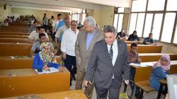  "القاضي" يتفقد امتحانات كلية تجارة بنها