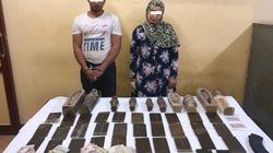 ظبط عامل وسيدة بحوزتهما 30 طربة حشيش و7 تماثيل يشتبه في آثريتها