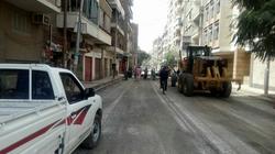 استكمال أعمال رصف شوارع حي شرق وغرب مدينة أسيوط 