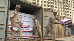 بالصور| القوات المسلحة توزع عبوات غذائية مدعمة في الغربية