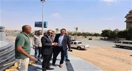 نائب محافظ المنيا يتفقد أعمال تطوير ميدان النيل ومجمع المواقف المطور