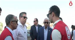 وكيل أمين الأمم المتحدة يتفقد المركز اللوجيستي للهلال الأحمر المصري بالعريش