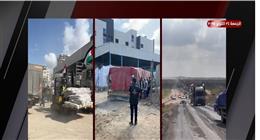 وصول شاحنات المساعدات إلى مقر اللجنة المصرية داخل مدينة غزة وشمالها