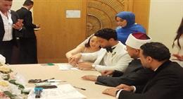 الصور الأولى من حفل زفاف المطرب أحمد جمال وفرح الموجي 
