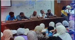 جامعة حلوان تنظم لقاء تعريفيا للطلاب الجدد بكلية التكنولوجيا والتعليم
