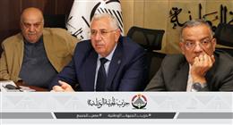قيادات الجبهة الوطنية يتابعون سير انتخابات النواب من داخل الغرفة المركزية للحزب