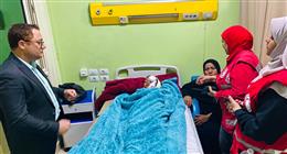 الهلال الأحمر يقدم الإسعافات والدعم النفسي لمصابي حادث إسنا