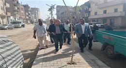 نائب محافظ الجيزة في جولة لمتابعة مشروعات الرصف بمدينة الحوامدية