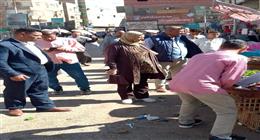حملة مكبرة لإزالة الإشغالات بشوارع مركز مطاي بالمنيا