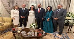 الصور الأولى من حفل قراءة فاتحة نجل عمرو أديب ولميس الحديدي