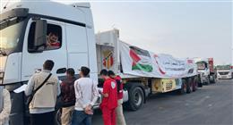 الهلال الأحمر المصري يدفع بـ280 ألف سلة غذائية و2700 طن مستلزمات طبية إلى غزة