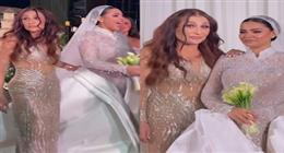 ظهور نادر لزوجة محمد هنيدي في حفل زفاف ابنتهما.. إطلالة خطفت الأنظار