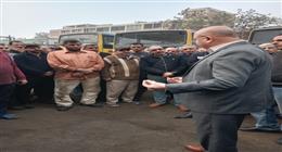 رئيس هيئة النقل العام يوجه برفع كفاءة جراج المنيب وحل مشاكل العاملين