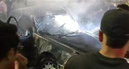 تفحم سيارتي ميكروباص وملاكي داخل جراج في الهرم بسبب ماس كهربائي