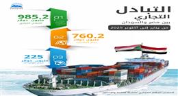 الإحصاء: 5% ارتفاعا في حجم الصادرات إلى السودان من يناير حتى أكتوبر 2025