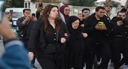 تشييع جثمان نيفين مندور من مسجد عمرو بن العاص