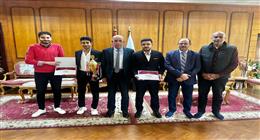 جامعة كفر الشيخ تكرم الطلاب الفائزين في مسابقة الذكاء الاصطناعي