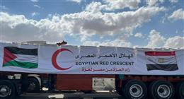 الهلال الأحمر المصري يواصل دعم غزة بمساعدات غذائية وطبية وشتوية