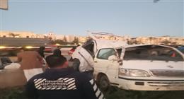 إصابة 14 شخصا في انقلاب ميكروباص بالطالبية