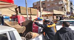 تحرير 122 محضر إزالة إشغالات في حملة مكبرة بالمنيا