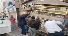 حملة مكبرة لإزالة الإشغالات بشوارع مركز بني مزار في المنيا