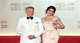 أول ظهور للفنانة أروى جودة وزوجها بعد حفل زفافهما