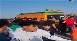 مصرع سيدة وإصابة 7 في انقلاب سيارة بالفيوم