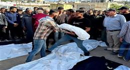 استشهاد فلسطيني وزوجته وطفلتيهما في قصف إسرائيلي غرب خان يونس