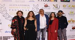 لجان تحكيم مهرجان الإسكندرية للفيلم القصير على السجادة الحمراء