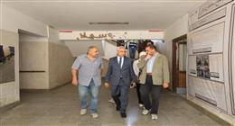  رئيس جامعة المنيا يتفقد مشروع مباني الإسكان المتميز و الفندقي بالمدن الجامعية