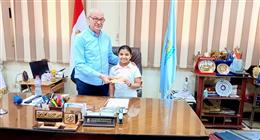وكيل «رياضة كفر الشيخ» يكرم روضة إبراهيم ثاني الجمهورية في تنس الطاولة