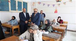 محافظ المنيا يتفقد لجان امتحانات الشهادة الإعدادية والدبلومات الفنية