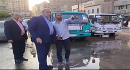 محافظ الغربية يتفقد أعمال رفع مخلفات الأمطار بمدينة المحلة الكبرى