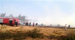 السيطرة على حريق في شونة كتان بالغربية 