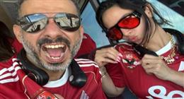 محمد فراج وزوجته يحضران مباراة الأهلي وميامي في افتتاح كأس العالم للأندية «صور»