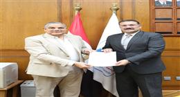 رئيس جامعة كفر الشيخ يستقبل الدكتور رشدي العدوي عميد كلية الزراعة