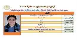 الأولى على الدبلومات الفنية: كنت بذاكر أكتر المواد اللي أحس أنها هتخسرني درجات