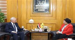 رئيس جامعة المنيا يبحث سبل التعاون المشترك مع نائب وزير الصحة