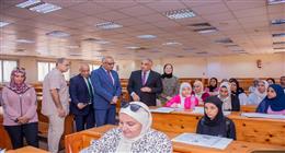 رئيس جامعة طنطا يتفقد لجان اختبارات القدرات بكلية علوم الرياضة