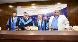 رئيس جامعة حلوان يستقبل وزير المالية السابق على هامش مناقشة رسالة دكتوراه