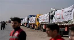 الهلال الأحمر المصري: دخول 2400 طن مساعدات غذائية وطبية إلى قطاع غزة