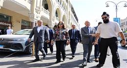وزيرة التنمية ومحافظ القاهرة يتفقدان مشروع تطوير شارع إبراهيم في مصر الجديدة