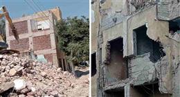 إزالة عقار آيل للسقوط في أولاد صقر بالشرقية حفاظا على أرواح المواطنين 